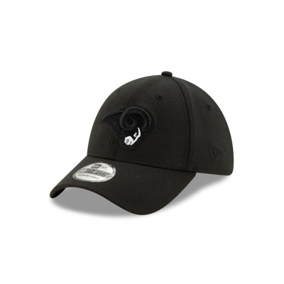 Black Los Angeles Rams Hat - New Era NFL NFL Logo Elements 2.0 39THIRTY Stretch Fit Caps USA2750489